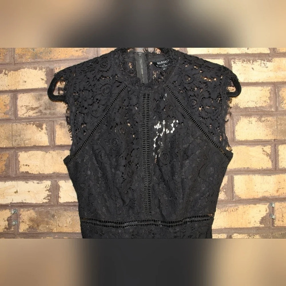 Bardot lace panel black dress, size X-small - Picture 7 of 11